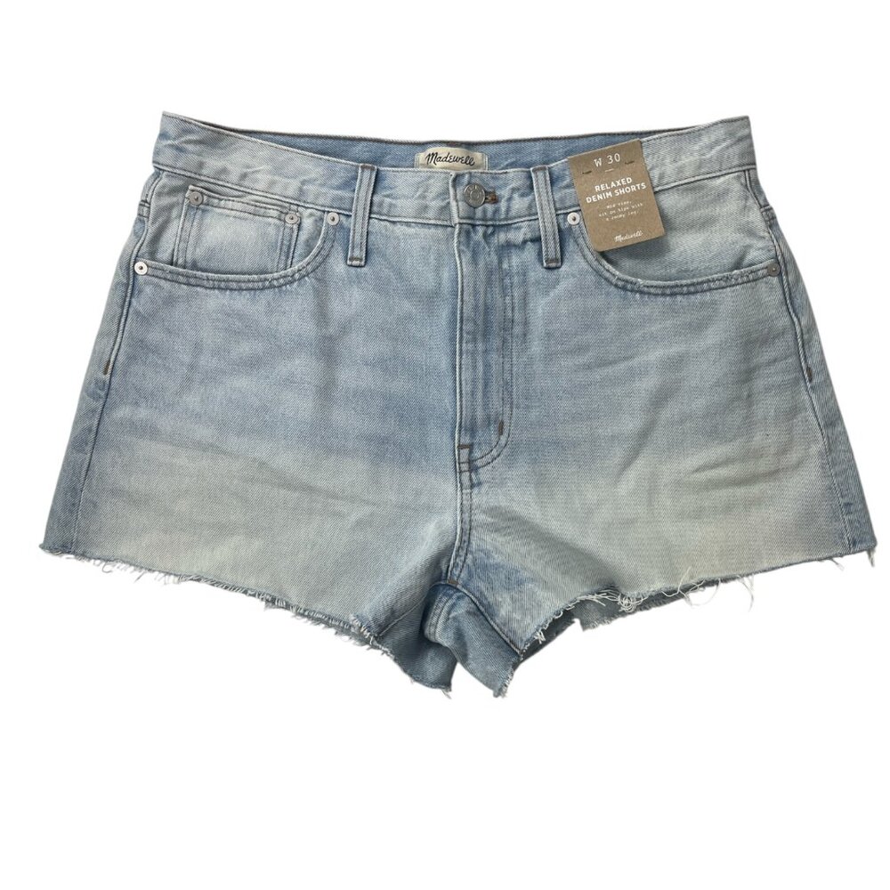 New NWT Madewell Women's Slouchy Relaxed Denim Shorts in Essen Wash W 30 ND178